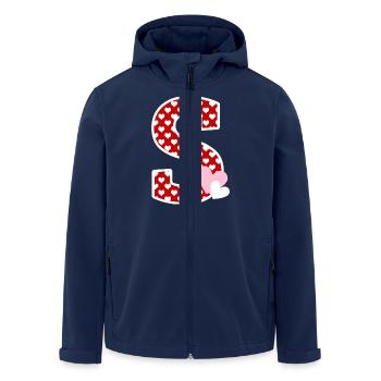 Letter S heart - Men’s Recycled Softshell Jacket by Stanley/Stella - navy - Front - AI Model Male 185 light (185cm)