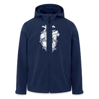 Barbed Wire Heart - Men’s Recycled Softshell Jacket by Stanley/Stella - navy - Front - AI Model Male 185 light (185cm)