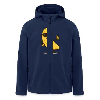 banane comic - Recycelte Männer Softshell-Jacke von Stanley/Stella - Navy - Vorne - AI Model Male 185 light (185cm)