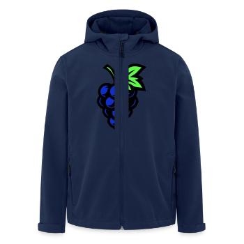 Trauben Symbol Weintrauben - Recycelte Männer Softshell-Jacke von Stanley/Stella - Navy - Vorne - AI Model Male 185 light (185cm)