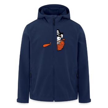 Rabbit Pirate Paddling Rabbit Buccaneer Rowing Boat - Men’s Recycled Softshell Jacket by Stanley/Stella - navy - Front - AI Model Male 185 light (185cm)