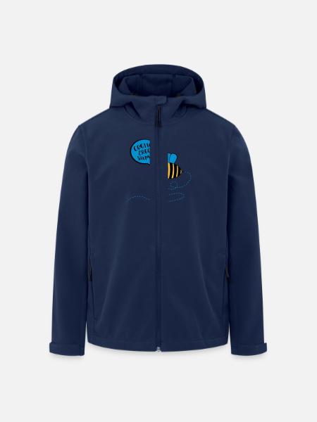 Philosophie Sokrates Biene Lustiger Spruch Tier - Recycelte Männer Softshell-Jacke von Stanley/Stella - Navy