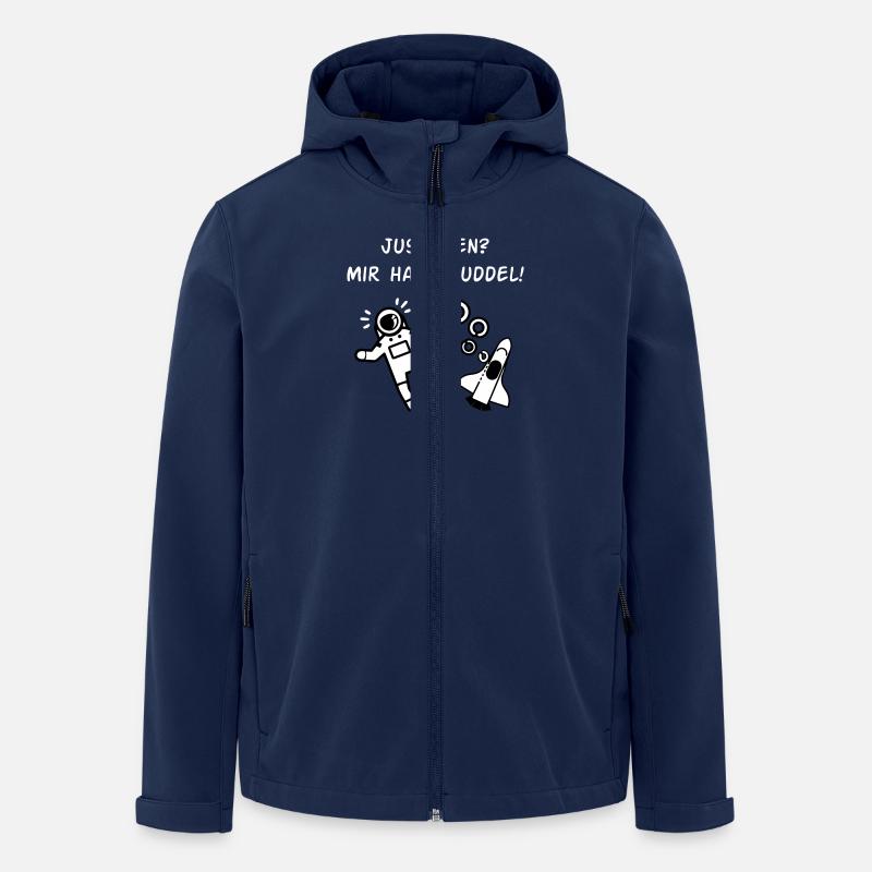 Juschten? Mir hann Huddel! - Recycelte Männer Softshell-Jacke von Stanley/Stella - Navy