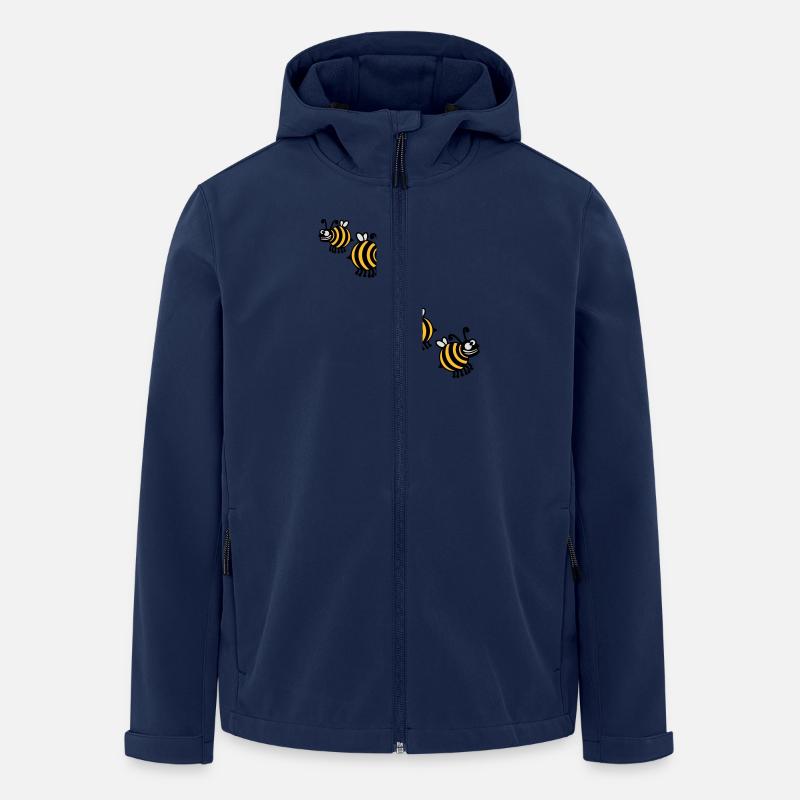 Dicke Verrückte Bienen - Recycelte Männer Softshell-Jacke von Stanley/Stella - Navy