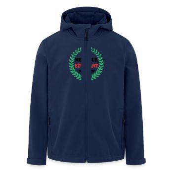 BESTER STUDENT DER WELT - Recycelte Männer Softshell-Jacke von Stanley/Stella - Navy - Vorne - AI Model Male 185 light (185cm)