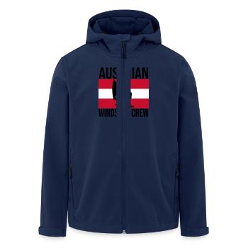 Chemise ras du cou autrichien Windsurf - Veste softshell homme en polyester recyclé Stanley/Stella - marine - Devant - AI Model Male 185 light (185cm)