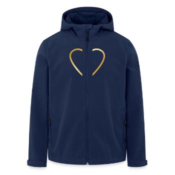 Herz Gold - Recycelte Männer Softshell-Jacke von Stanley/Stella - Navy - Vorne - AI Model Male 185 light (185cm)