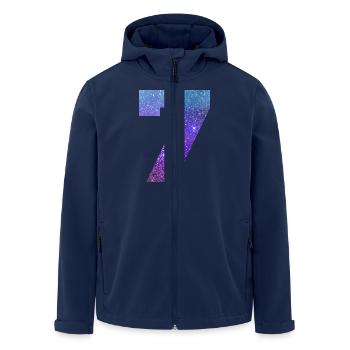 Number 7 galaxy - Men’s Recycled Softshell Jacket by Stanley/Stella - navy - Front - AI Model Male 185 light (185cm)