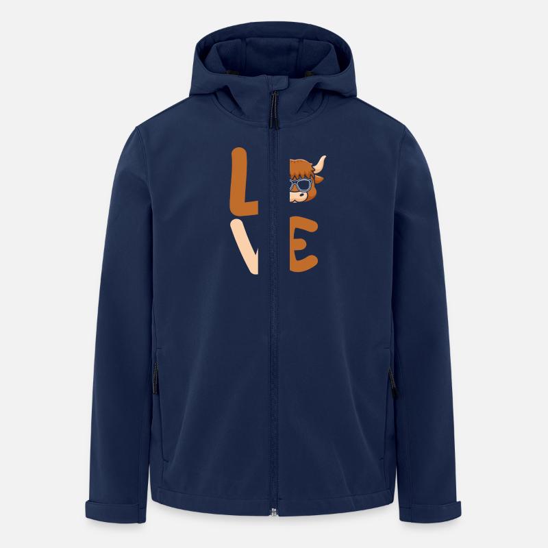 Bovins de buffle Bœufs - Veste softshell homme en polyester recyclé Stanley/Stella - marine