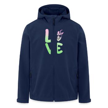 Chèvres - Veste softshell homme en polyester recyclé Stanley/Stella - marine - Devant - AI Model Male 185 light (185cm)