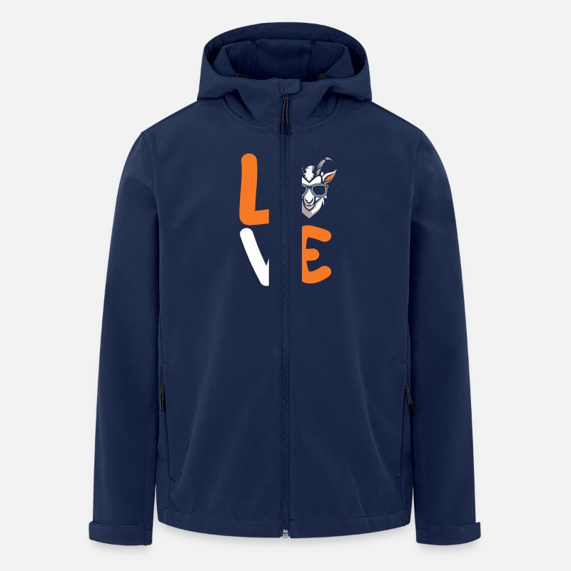 Ziegen - Recycelte Männer Softshell-Jacke von Stanley/Stella - Navy
