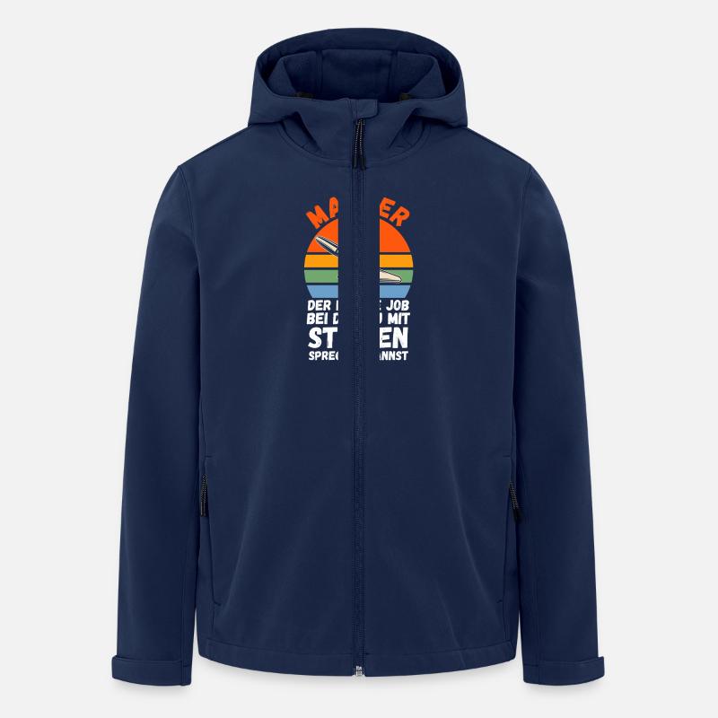 Maître maçon Compagnon maçon - Veste softshell homme en polyester recyclé Stanley/Stella - marine