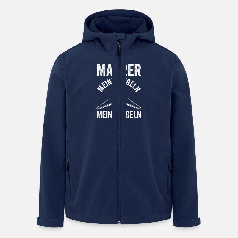 Master Bricklayer Journeyman Bricklayer - Men’s Recycled Softshell Jacket by Stanley/Stella - navy
