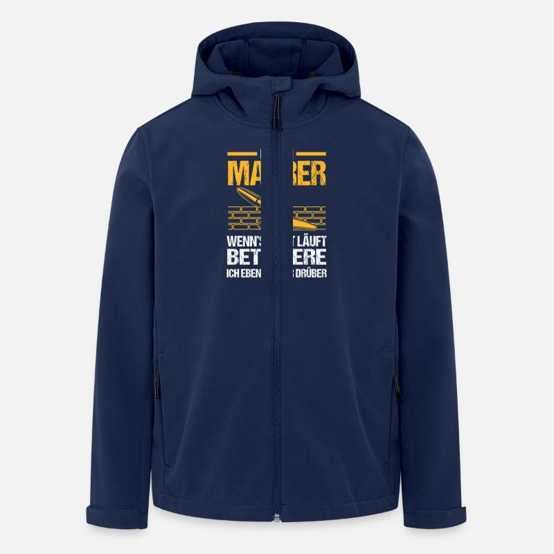 Maître maçon Compagnon maçon - Veste softshell homme en polyester recyclé Stanley/Stella - marine