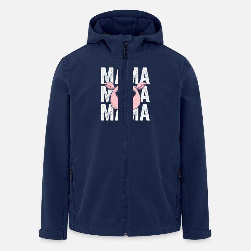 Maman Maman Cochon - Veste softshell homme en polyester recyclé Stanley/Stella - marine