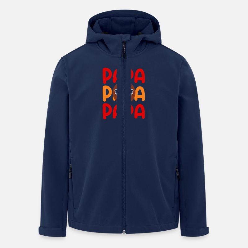 dinde papa père dinde - Veste softshell homme en polyester recyclé Stanley/Stella - marine