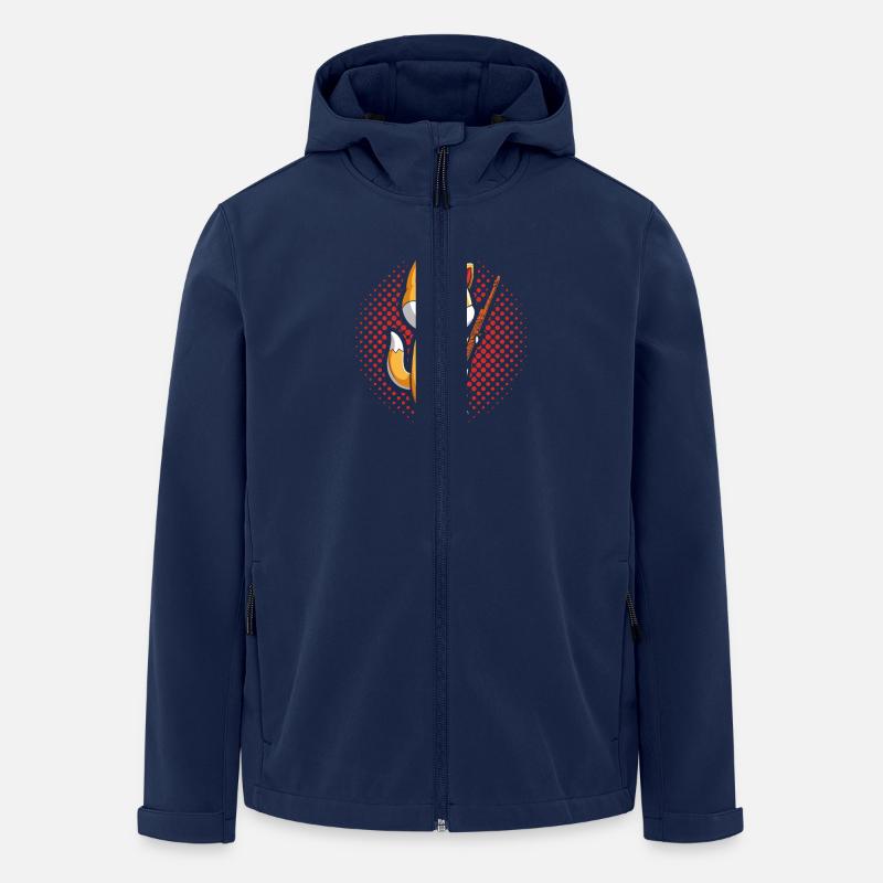 Flötist Hund Querflöte - Recycelte Männer Softshell-Jacke von Stanley/Stella - Navy