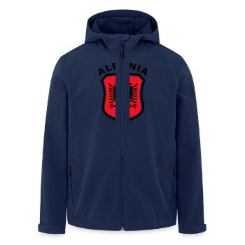 Wappen Albanien Albania - Recycelte Männer Softshell-Jacke von Stanley/Stella - Navy - Vorne - AI Model Male 185 light (185cm)