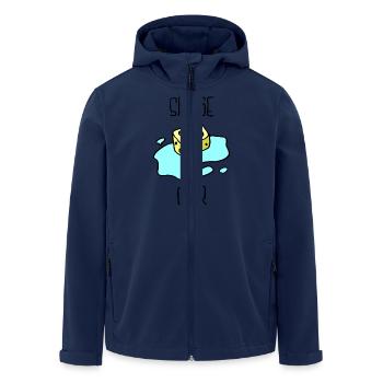 Schwamm - Recycelte Männer Softshell-Jacke von Stanley/Stella - Navy - Vorne - AI Model Male 185 light (185cm)