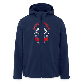 Gym FTP Gorilla - Recycelte Männer Softshell-Jacke von Stanley/Stella - Navy - Vorne - AI Model Male 185 light (185cm)