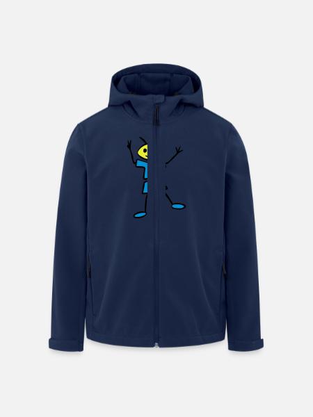 Stick figure - Men’s Recycled Softshell Jacket by Stanley/Stella - navy