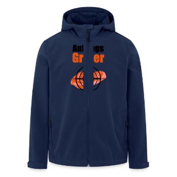 Auftragsgriller Grill Meister BBQ Profi Fleisch - Recycelte Männer Softshell-Jacke von Stanley/Stella - Navy - Vorne - AI Model Male 185 light (185cm)