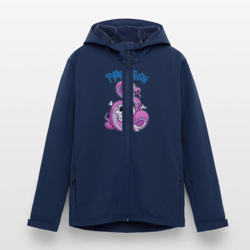 Pink Python (Blue) Men’s Recycled Softshell Jacket Discoverer by Stanley/Stella