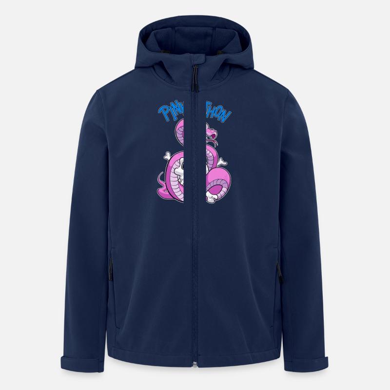 Pink Python (Blue) - Men’s Recycled Softshell Jacket by Stanley/Stella - navy