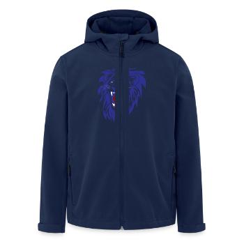 Roaring lion (cut-out) in Blue - Men’s Recycled Softshell Jacket by Stanley/Stella - navy - Front - AI Model Male 185 light (185cm)