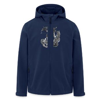 Schütze Sternzeichen - Recycelte Männer Softshell-Jacke von Stanley/Stella - Navy - Vorne - AI Model Male 185 light (185cm)