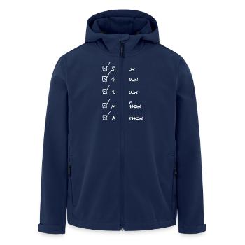 run - marathon Marathon - Recycelte Männer Softshell-Jacke von Stanley/Stella - Navy - Vorne - AI Model Male 185 light (185cm)
