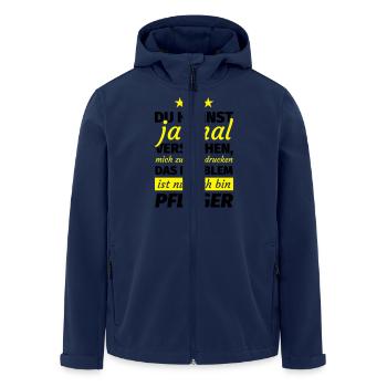 Pfleger Geschenk - Recycelte Männer Softshell-Jacke von Stanley/Stella - Navy - Vorne - AI Model Male 185 light (185cm)