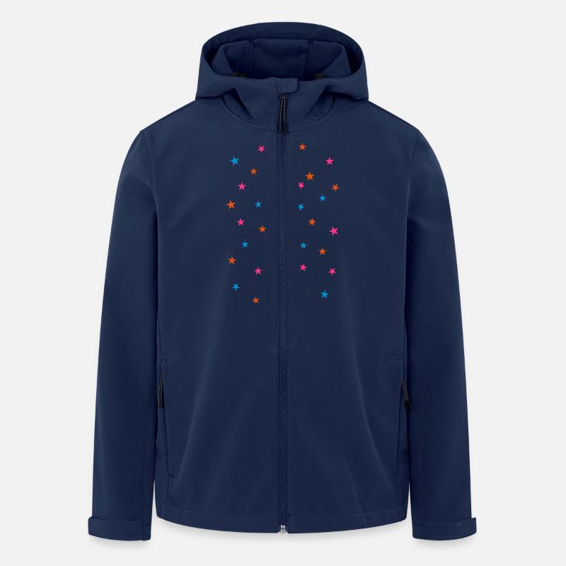 Confetti Stars - Recycelte Männer Softshell-Jacke von Stanley/Stella - Navy