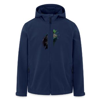 Iguana Punk - Recycelte Männer Softshell-Jacke von Stanley/Stella - Navy - Vorne - AI Model Male 185 light (185cm)