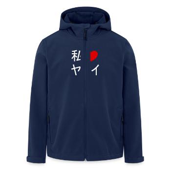 I love Yaoi (white) - Recycelte Männer Softshell-Jacke von Stanley/Stella - Navy - Vorne - AI Model Male 185 light (185cm)