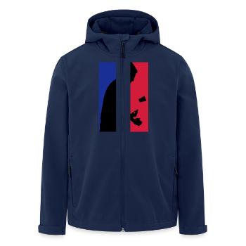 Flip Cup - Recycelte Männer Softshell-Jacke von Stanley/Stella - Navy - Vorne - AI Model Male 185 light (185cm)