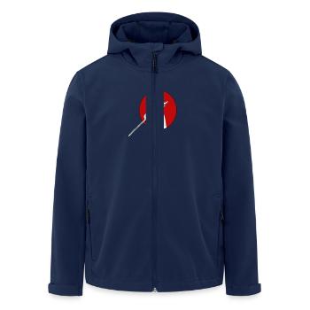Japan - Recycelte Männer Softshell-Jacke von Stanley/Stella - Navy - Vorne - AI Model Male 185 light (185cm)