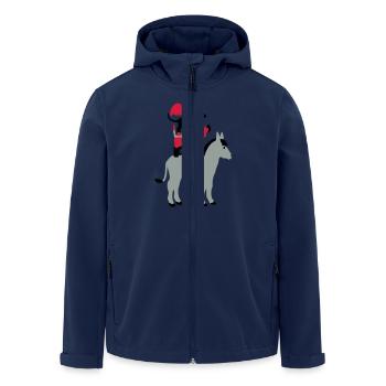 Dog, cat, cock, donkey - Men’s Recycled Softshell Jacket by Stanley/Stella - navy - Front - AI Model Male 185 light (185cm)