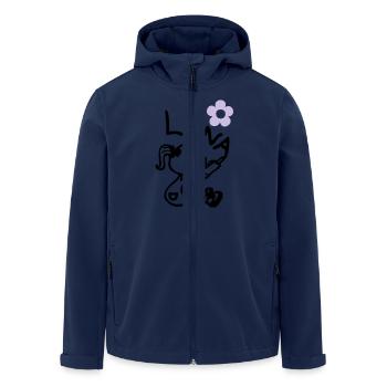 naam lena © - Men’s Recycled Softshell Jacket by Stanley/Stella - navy - Front - AI Model Male 185 light (185cm)