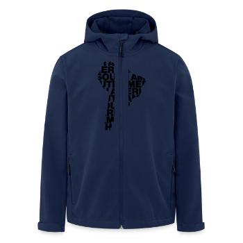 South America - Men’s Recycled Softshell Jacket by Stanley/Stella - navy - Front - AI Model Male 185 light (185cm)
