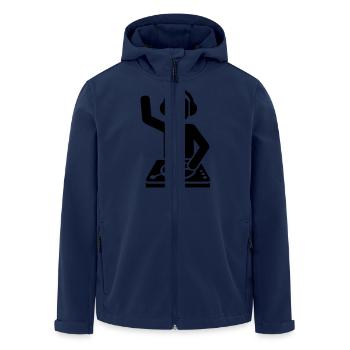 DJ Turntables - Men’s Recycled Softshell Jacket by Stanley/Stella - navy - Front - AI Model Male 185 light (185cm)