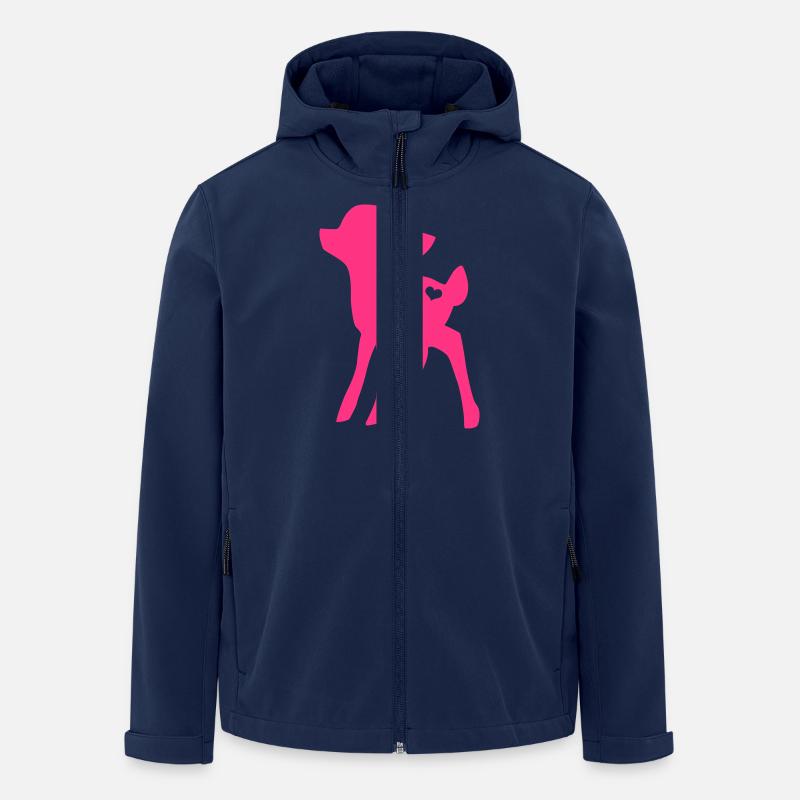 Rehkitz mit Herz - Recycelte Männer Softshell-Jacke von Stanley/Stella - Navy