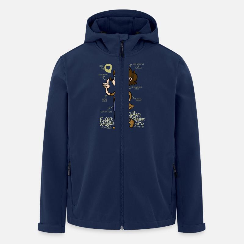 Eigenschaften einer guten Lehrerin (helll) - Recycelte Männer Softshell-Jacke von Stanley/Stella - Navy