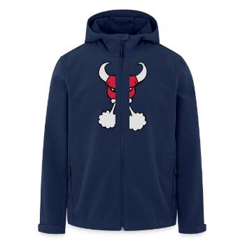 taureau angry bull comics animal from Chicago - Veste softshell homme en polyester recyclé Stanley/Stella - marine - Devant - AI Model Male 185 light (185cm)