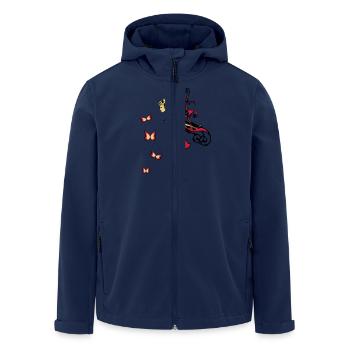 Des ailes de fée papillons - Veste softshell homme en polyester recyclé Stanley/Stella - marine - Devant - AI Model Male 185 light (185cm)