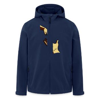 Provide rich hand - Men’s Recycled Softshell Jacket by Stanley/Stella - navy - Front - AI Model Male 185 light (185cm)