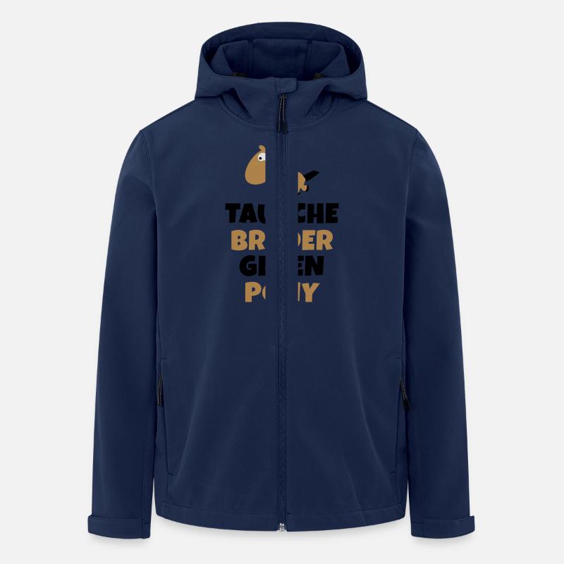 Tausche Bruder gegen Pony - Recycelte Männer Softshell-Jacke von Stanley/Stella - Navy