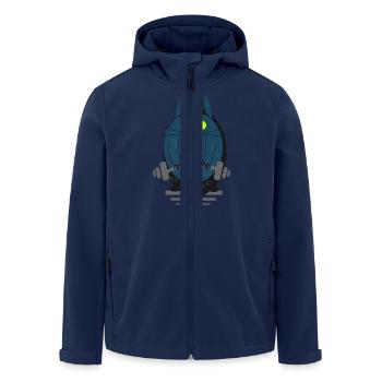 Katzenstark - Men’s Recycled Softshell Jacket by Stanley/Stella - navy - Front - AI Model Male 185 light (185cm)