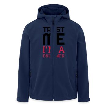 Schlagzeug Schlagzeuger Musik Musiker Musikerin - Recycelte Männer Softshell-Jacke von Stanley/Stella - Navy - Vorne - AI Model Male 185 light (185cm)