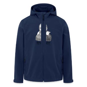 Galileo Quotes - Thunder & Lightning - Science - Men’s Recycled Softshell Jacket by Stanley/Stella - navy - Front - AI Model Male 185 light (185cm)